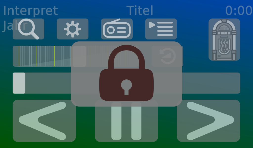 Playback display with lock